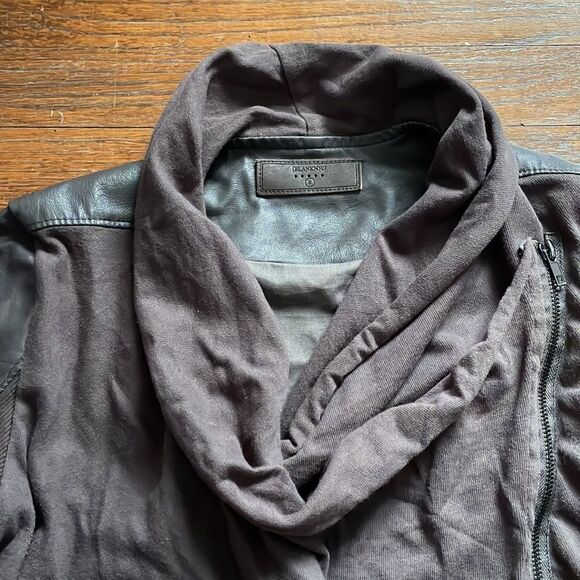 Blank NYC Mixed Media Drape Front Moto Jacket - Picture 3 of 8